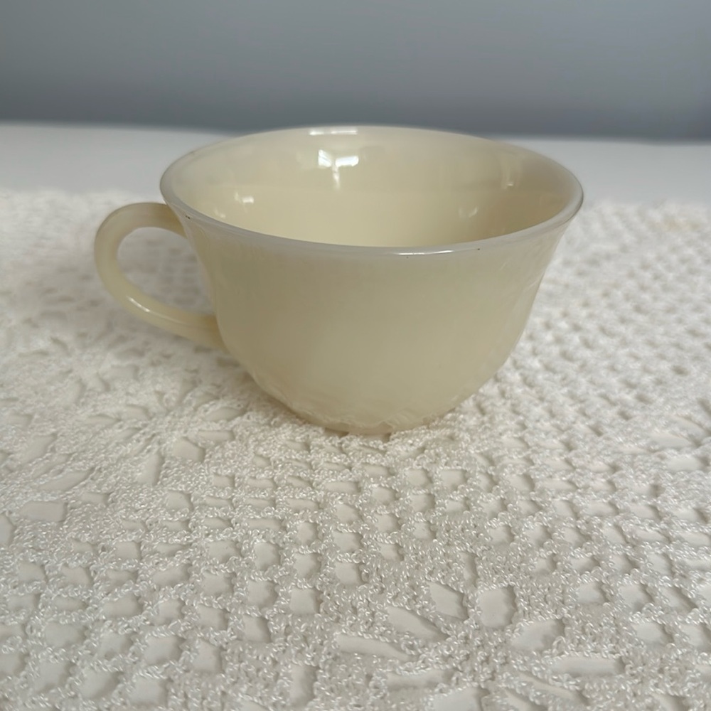 Fire King Oven Glass Vintage white Tea Cup